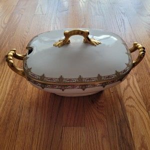 Vignaud Limoges Large Covered Buffet Server Square